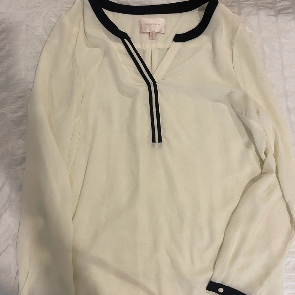 skies are blue sheer white button up